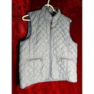 Bobbie Brooks Padded Vest Blue Adj Waist Size Medium 10/12 Zipper Front